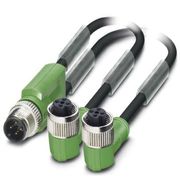 Conector Sensor Macho e Fêmea Y Pu Tripolar M12 3M SAC3PM12Y2X3,0PURM12FRB Phoenix Contact
