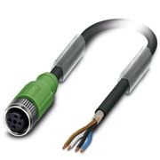Conector Sensor Fêmea Tetrapolar M12 3M SAC4P3,0PURM12FSSH Phoenix Contact
