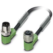 Conector Sensor Macho e Fêmea Ang Pu Tetrapolar M12 2M SAC4PM12MR2,0PURM12FR Phoenix Contact