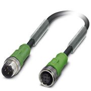 Conector Sensor Jumper Macho e Fêmea Reto Pu Tetrapolar M12 0,3M Sac4Pm12Ms0, SAC4PM12MS0,3PURM12FS Phoenix Contact