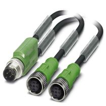 Conector Sensor Macho e Fêmea Y Pu Tetrapolar M12 0,3M Sac4Pm12Y2X0,3Purm12Fs SAC4PM12Y2X0,3PURM12FSVP Phoenix Contact