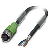 Conector Sensor Fêmea Reto Ip65 Ip67 Pu 5 Polos M12 5M Sac5P5,0P SAC5P5,0PURM12FSSH Phoenix Contact