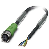 Conector Sensor Fêmea Reto 5 Polos M12 10M SAC5P10,0PVCM12FS Phoenix Contact