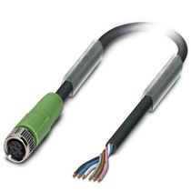Conector Sensor Fêmea Reto Pu 6 Polos M8 5M SAC6P5,0PURM8FS Phoenix Contact