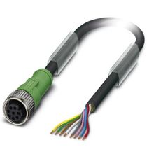 Conector Sensor Fêmea Reto 8 Polos M12 3M SAC8P3,0PVCM12FS Phoenix Contact