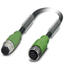 Conector Sensor Jumper Macho e Fêmea Reto Pu 8 Polos M12 0,6M Sac8Pm12Ms0, SAC8PM12MS0,6PURM12FSSH Phoenix Contact