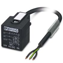 Conector Sensor Macho e Fêmea Reto Pu Tripolar 5M SAC3P5,0PURA1LZ Phoenix Contact