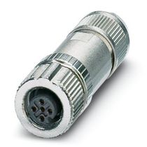 Conector Sensor Fêmea Reto Push In 5 Polos M12 SACCM12FS5PLSHDN Phoenix Contact