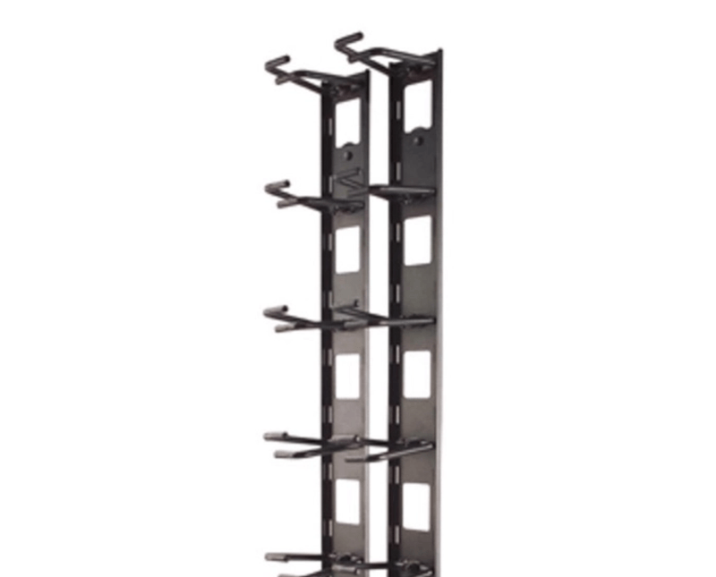 Organizador de Cabos Vertical Preto AR8442 APC - Dimensional | Produto na vertical visão frontal