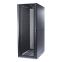 Rack NetShelter SX 42U 750mm de Largura x 1.200mm de Profundidade com Painéis Laterais Preto AR3350 APC | Imagem ilustrativa - posição frontal inclinado para direita