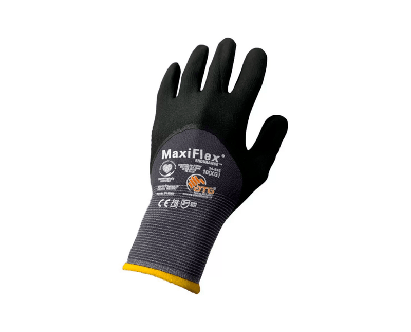 Luva Multitato Nylon Cinza/Preta MAXIFLEX ENDURANCE | Imagem da luva da mão direita