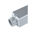 Condulete Alumínio LB 3/4" Sem Rosca Cinza MunseLL N6.5 Sem Tampa Sem Vedação LBSR151 | Imagem ilustrativa ampliado nos detalhes