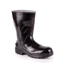 Bota Impermeável PVC Preta Cano Curto Sem Forro 82BPC600SFACQUAFLEX 38 CA 37456 Bracol