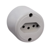 Tomada Sobrepor Cinza 2P+T 20A Com Placa Cinza 1716020 Lorenzetti