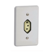Tomada Predial 1 Módulo Preta 2 Polos + Terra 10 A 250 V Com Placa 4x2" Cinza 054343 054343 PIAL