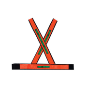 Colete Sinalização Em X Pvc/Poliester Velcro Laranja Com Refletivo Tamanho Unico NOTURNO 426 - BRASCAMP