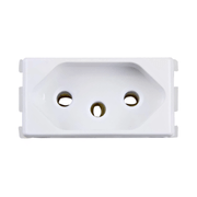 Módulo Tomada Predial 1 Módulo Branca 2 Polos + Terra 10 A 250 V 57115030 TRAMONTINA