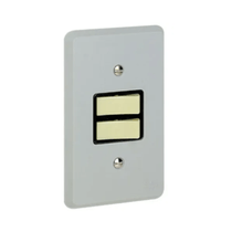 Interruptor Predial Embutir 2 Tecla Simples Marfim 250v 10a Com Placa 4 X 2" Cinza Silentoque 2100 PIAL