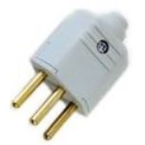 Plugue Macho Cinza 2P+T 250V 10A Cilin Pb PLD13 Margirius