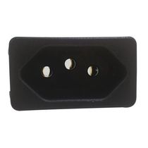 Tomada Preto 2 Polos + Terra  10A 250V Sem Placa TPA23E3F Margirius