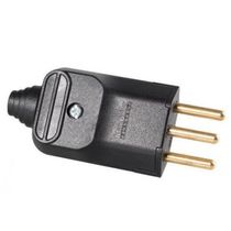 Plugue Macho Preto 2P+T 250V 10A Com Prensa Cabo PLD113 Margirius