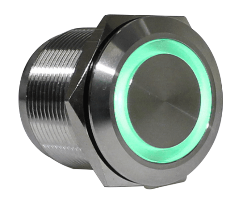 Botao Ilum Red Vd 22Mm 24Vca/Cc AV22IC7G - Metaltex - Dimensional