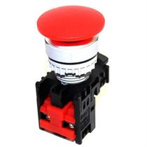 Botão Cogumelo Vermelho 22mm 1NF Impulso TN2BMR1B Metaltex