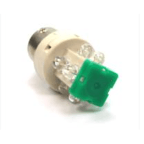 Lâmpada Sinalização LED Verde Ba15S 24V S15L57G Metaltex