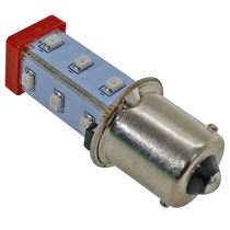 Lâmpada Sinalização LED Vermelha Ba15S 220Vca S15L52R Metaltex