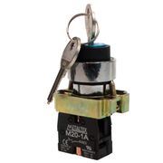 Comutador Com Chave 2 Posições Preto 22mm 1NA M20KNR2B1A Metaltex