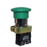 Botão Cogumelo 40mm Verde 22mm 1NF Soco M20AMRG1B Metaltex