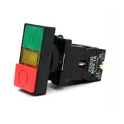 Botão Iluminado Duplo Verde e Vermelho 22mm 220V 1NA+1NF P20IDLY1C Metaltex