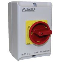 Chave Secc 3P 63A 690V Ip65 C/Caixa KC3633P - Metaltex