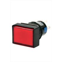 Botão Iluminado Retenção Vermelho 16mm 24Vca/Cc 2Rev Impulso P16BL7R2 Metaltex