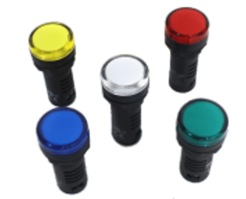 Sinaleiro Red Plast Am 22Mm 24V Led L20AR7Y - Metaltex - Dimensional