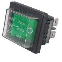 Botão Iluminado Quadrado Verde 24V 1NA Impulso Com Capa RS2011CG24V Metaltex