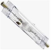 Lâmpada Vapor Metálico Tubolar Clara 3000K Rx7S 70W 220V DUPLO CONTATO Ourolux