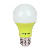 Lâmpada LED A60 E27 Amarelo Bivolt 7W Ouro 60 Colors Ourolux