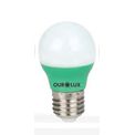 Lâmpada LED G45 E27 Verde Bivolt 3W SUPERLED COLORS Ourolux a imagem apresenta o produto inteiro
