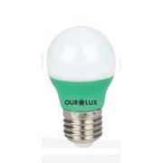 Lâmpada LED G45 E27 Verde Bivolt 3W Super LED Colors Ourolux
