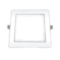 Luminaria LED Plafon Quadrado Embutir Branca Bivolt 6400K 12W Fa 03209 Ourolux