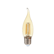 Lâmpada LED Vela E27 2400K Luz Amarela Bivolt 2W Chama Vintage 05305 Ourolux
