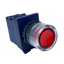 Botão Iluminado Redondo Faceado Vermelho 22mm 24Vca/Cc 1NF CSWBFI101000000FE26 -Weg