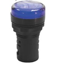 Sinaleiro Redondo Plástico Azul 30,5Mm 110V Led SLDS1104 Steck