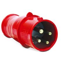 Plugue Industrial 3 Polos + Terra 32A 500V Preto S4277 Steck