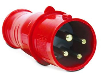 Plugue Industrial 3 Polos + Terra 32A 500V Preto S4277