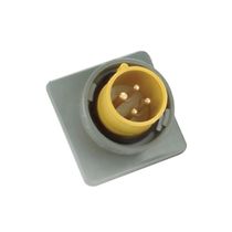 Plugue Industrial Embutir Macho 3 Polos + Terra 16A 380-440V Amarelo S4036W Steck