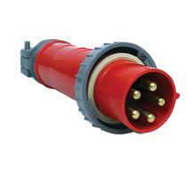 Plugue Industrial Embutir Macho 3 Polos + Neutro + Terra 380-440V Vermelho IP67 S5876W Steck