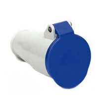 Tomada Externa Fêmea 2 Polos + Terra 32A 250V Azul 6H Com Tampa N3256W Steck