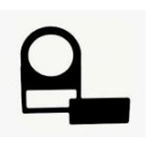 Plaqueta 22,5mm Preto Para Botão SLPPTN8FP Steck